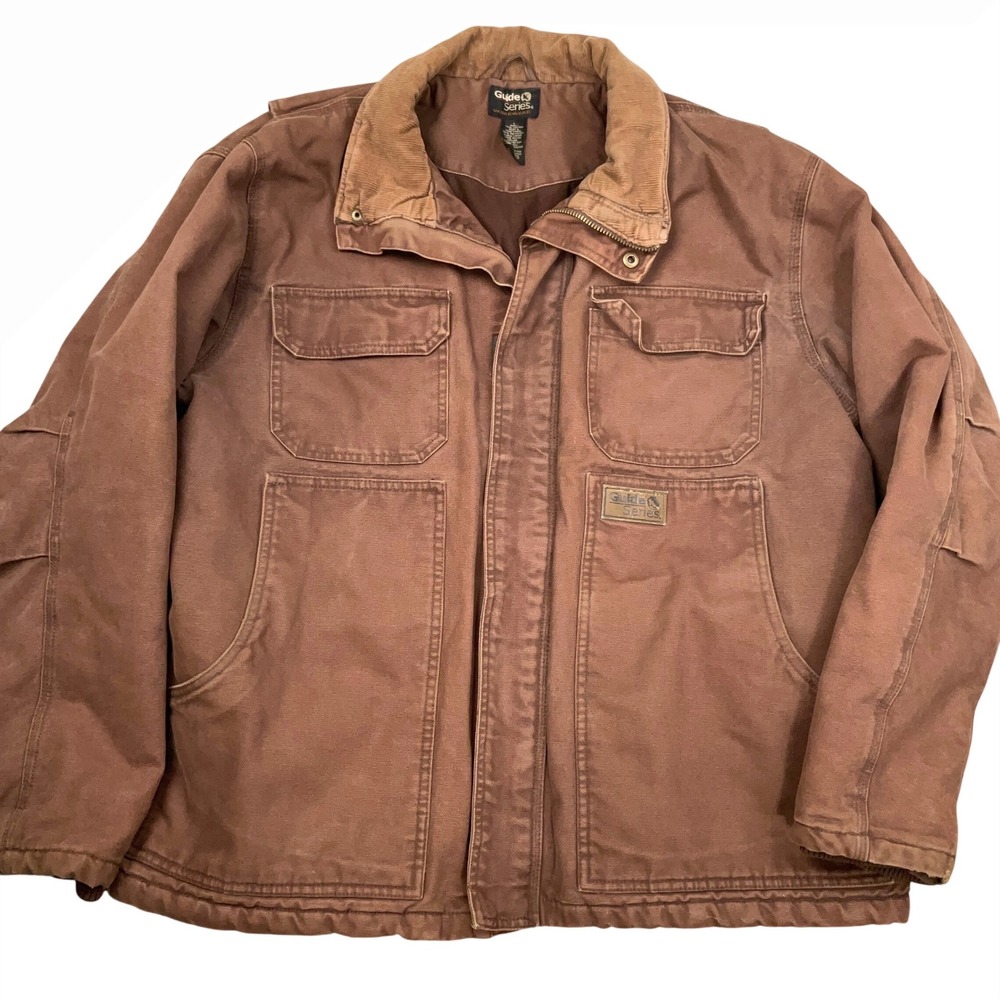 Guide Series Jacket Mens Large‎ Brown Cotton Duck Canvas Workwear Thinsulate